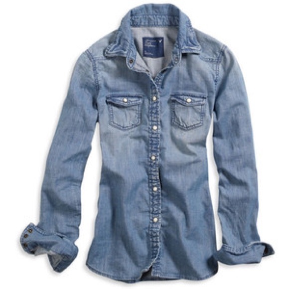 american eagle denim top